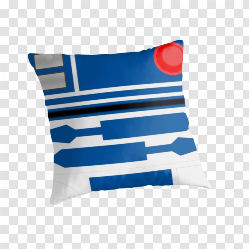 Cobalt Blue Electric Cushion Pillow - Rectangle - R2d2 Transparent PNG