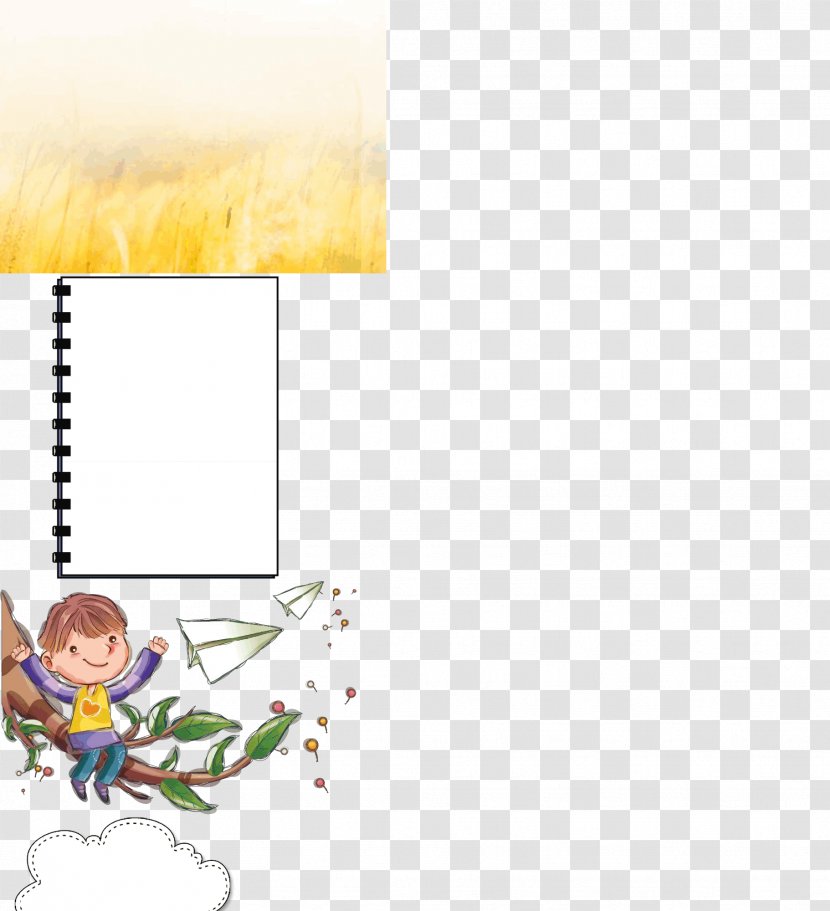 Paper Clip Art Illustration Petal Pattern - Border - Wheat Background Transparent PNG