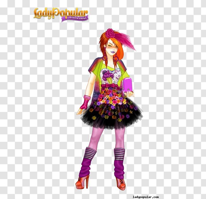 1980s In Western Fashion Lady Popular Costume - Grunge - Harajuku Style Transparent PNG
