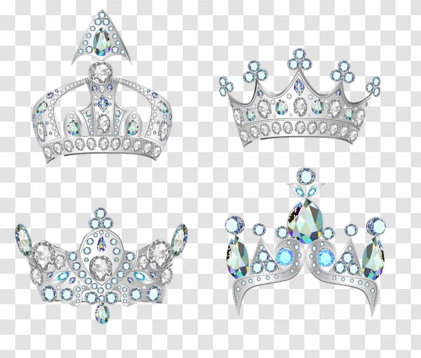 Headpiece Crown Diamond - Body Jewelry - Luxury Photos Transparent PNG