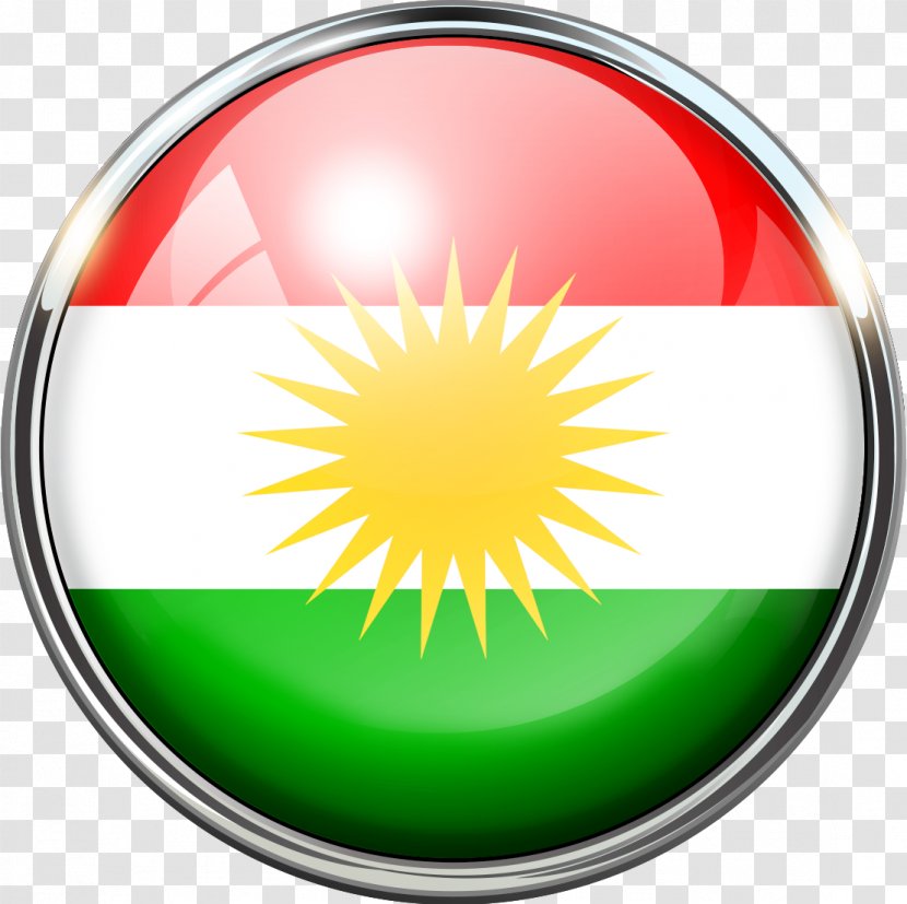 Iraqi Kurdistan Flag Of Kurdish Region. Western Asia. - Region Asia - Round Transparent PNG