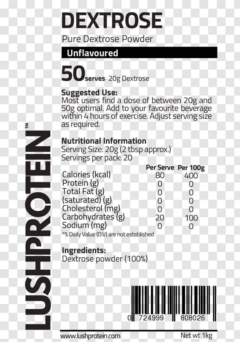 Dietary Supplement Maltodextrin Whey Protein Nutrition - Black And White - Label Halal Transparent PNG