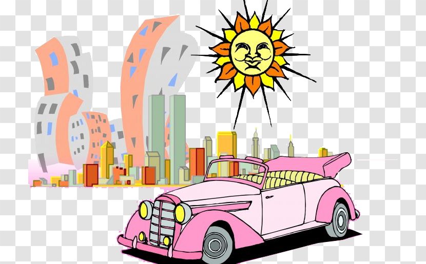 Car Sunrise Child Clip Art - Automotive Design - Cartoon City Transparent PNG