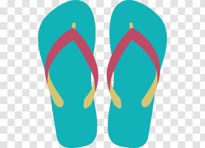 Flip-flops Sandal Shoe Clip Art - Electric Blue - Teal Transparent PNG