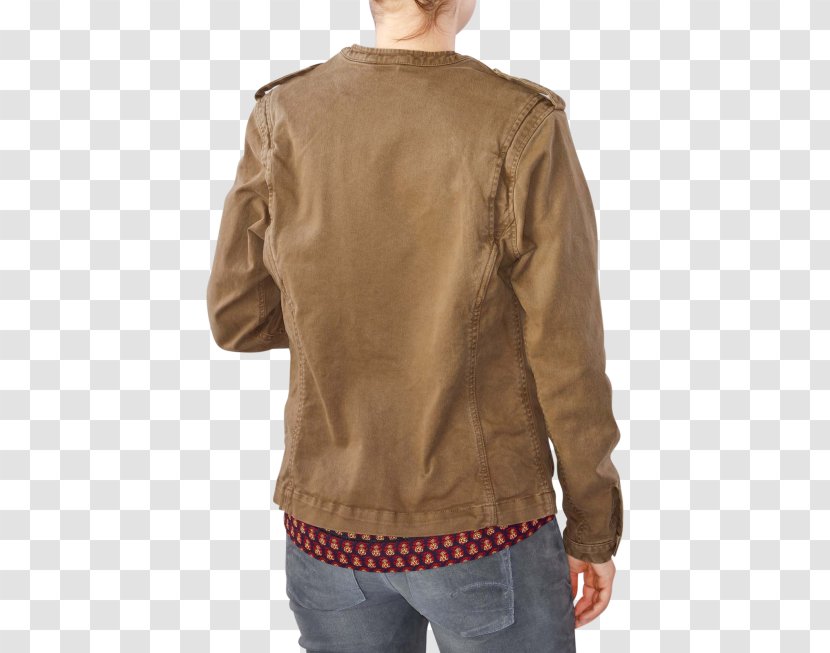 Leather Jacket M - Sleeve - Olive Pants Jean Transparent PNG