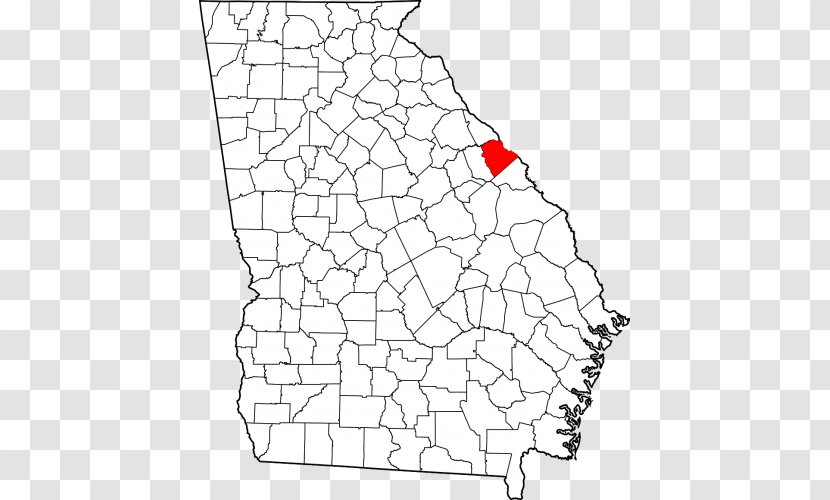 Hartwell Columbia County, Georgia Swainsboro Oconee Nashville - Line Art - Map Transparent PNG