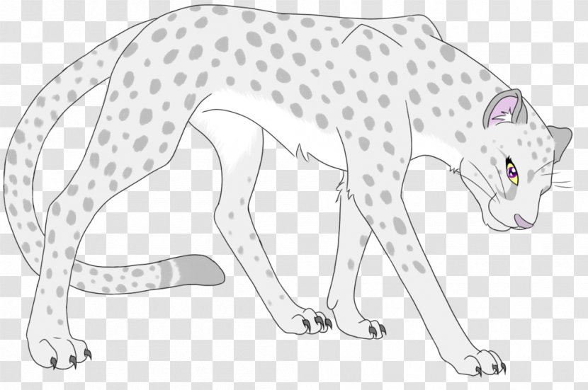 Big Cat Cheetah Drawing Line Art Transparent PNG