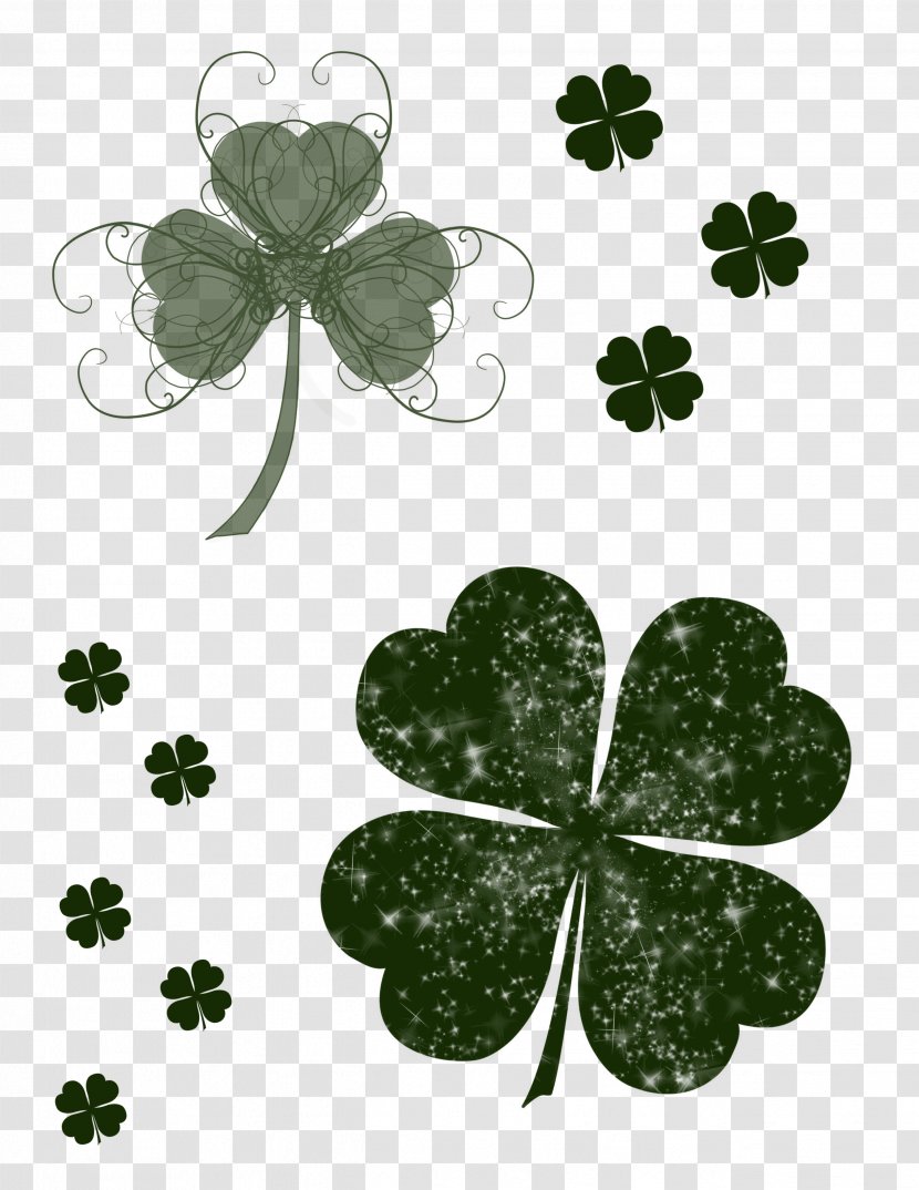 Four-leaf Clover Black And White Transparent PNG