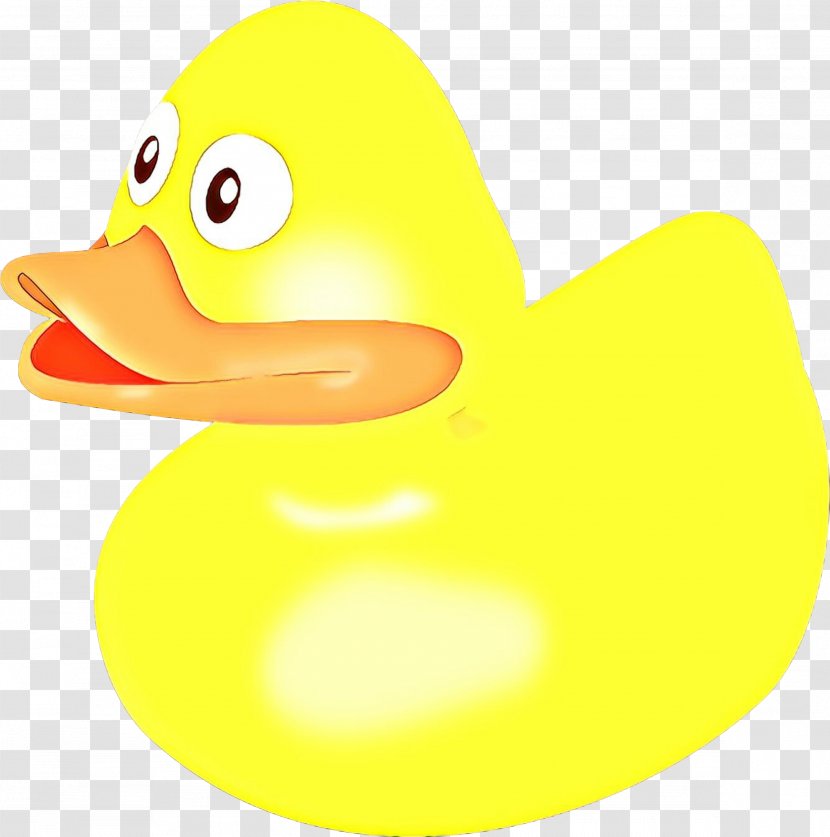 Rubber Ducky Duck Yellow Bath Toy Ducks, Geese And Swans - Water Bird - Waterfowl Beak Transparent PNG