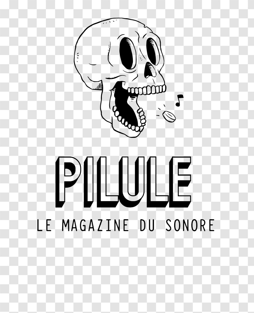 Skull Logo - Text - Bone Transparent PNG