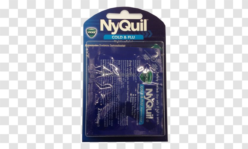 Vicks NyQuil Cold & Flu Nighttime Relief LiquiCaps 72 Ct Box Nyquil Multi-Symptom Liquicaps 24 Sinus - Blister Pack Transparent PNG