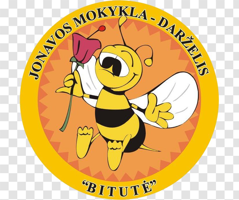 Bitute, Jonavos Mokykla-darzelis School Honey Bee Child Kindergarten - Yellow - Pollinator Transparent PNG