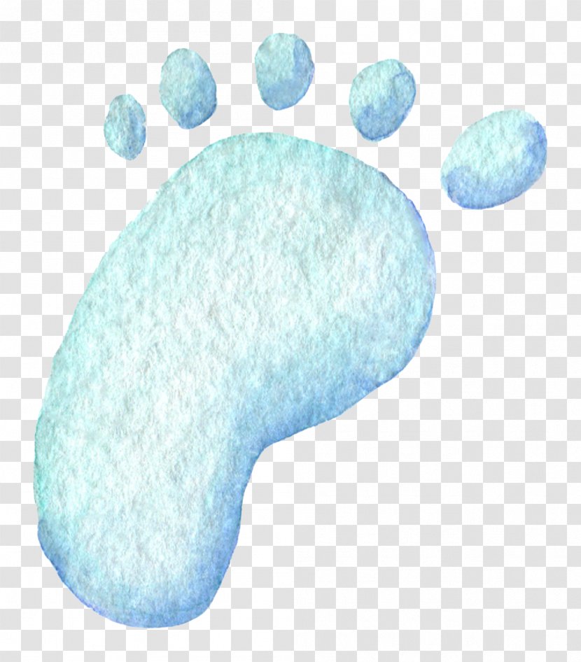 Foot - Footprint - Light Blue Footprints Transparent PNG