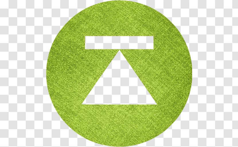 Lawn Circle Triangle Symbol - Green Cloth Transparent PNG