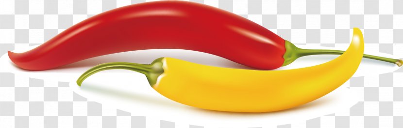 Serrano Pepper Cayenne Mexican Cuisine Yellow Chili - Paprika - Vector Transparent PNG