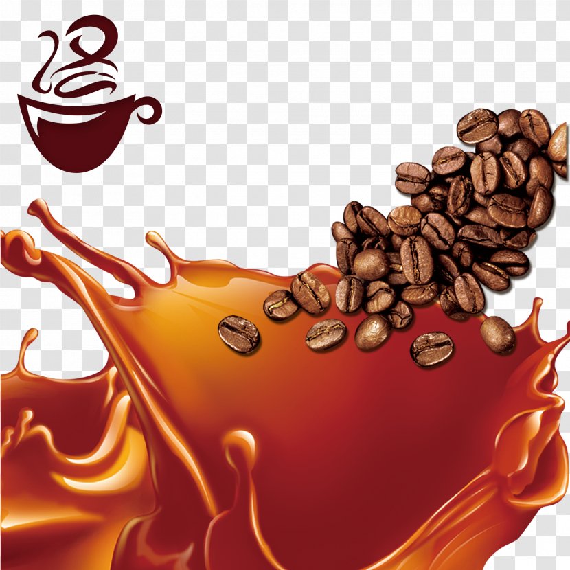 Coffee Espresso Hong Kong-style Milk Tea - Cup - Beans And Stains Transparent PNG
