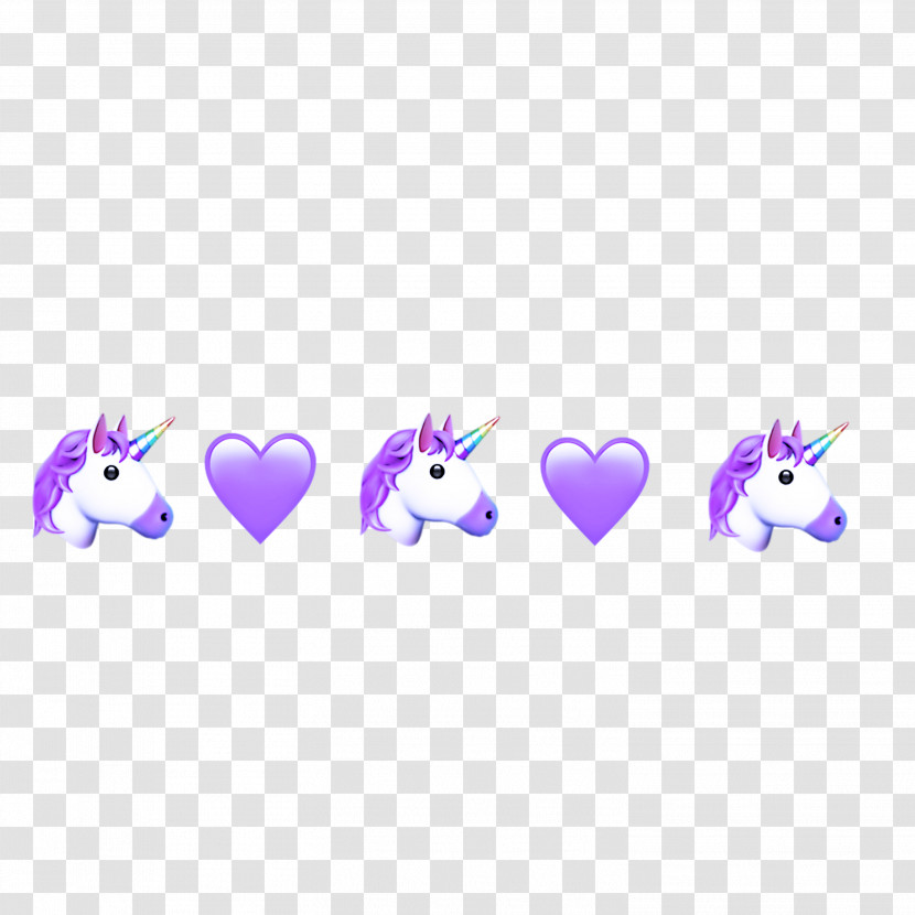 Violet Purple Heart Animal Figure Transparent PNG