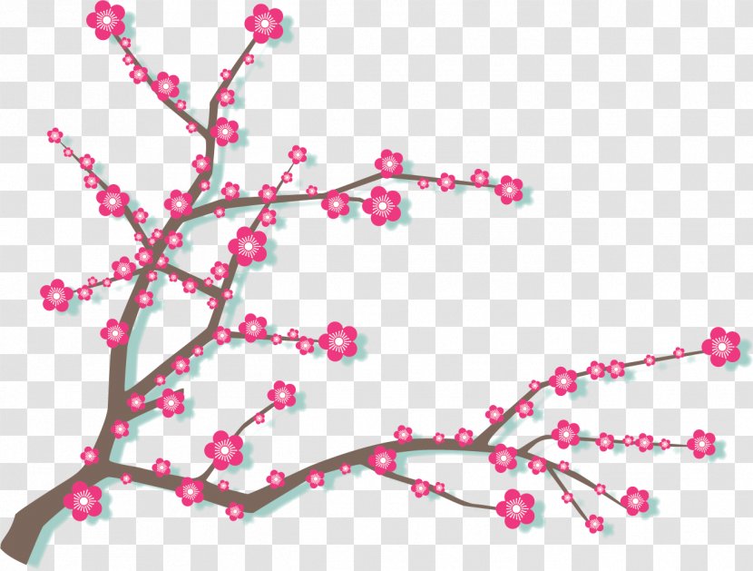 Cherry Blossom Plum - Template - A Bouquet Of Blossoms Transparent PNG