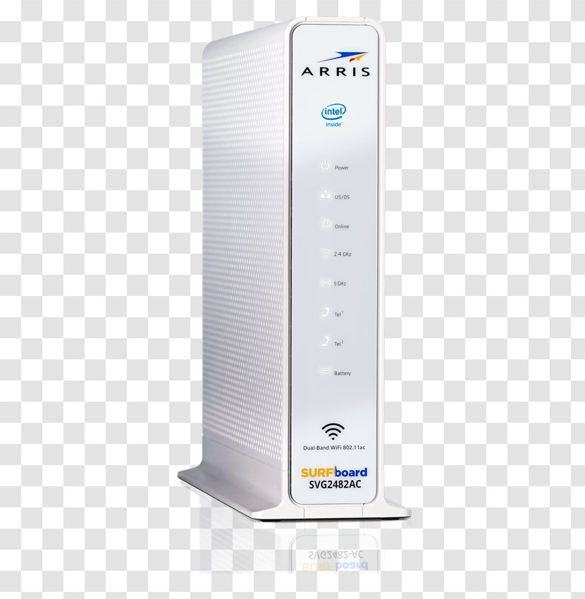 ARRIS SURFBoard SVG2482AC Group Inc. Cable Modem DOCSIS - Telephone - Surfboard Transparent PNG