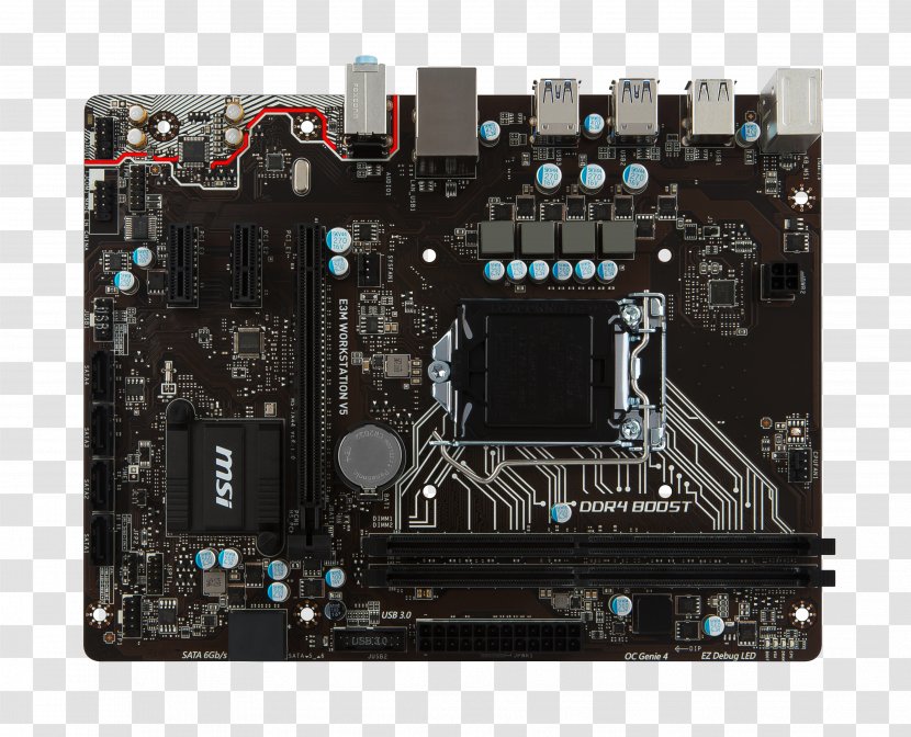LGA 1151 Motherboard 1150 MicroATX - Msi H270 Gaming Pro Carbon - E3 Transparent PNG