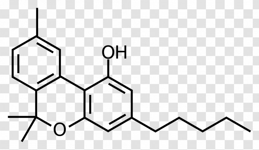 Tetrahydrocannabinol Cannabinoid Cannabidiol Cannabis - Monochrome Transparent PNG