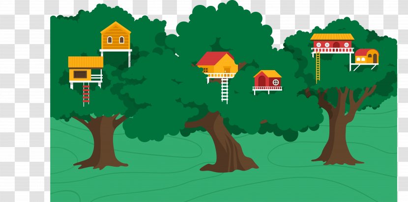 Tree House Download - Vector Jungle Transparent PNG