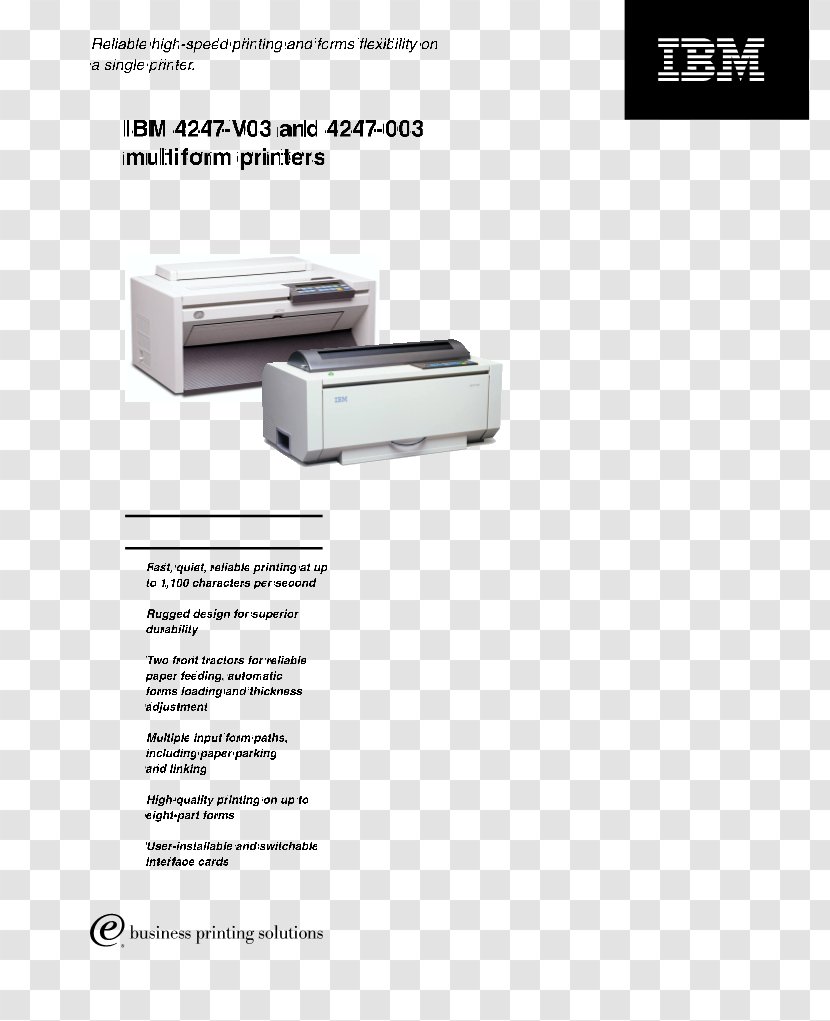 IBM 4247 Model 003 Dot Matrix Monochrome - Dotmatrix Display - Printer Transparent PNG