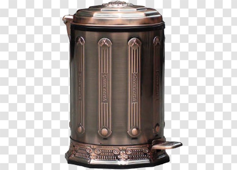 Waste Container Pedaal - Copper - European-style Double-deck Trash Can Transparent PNG