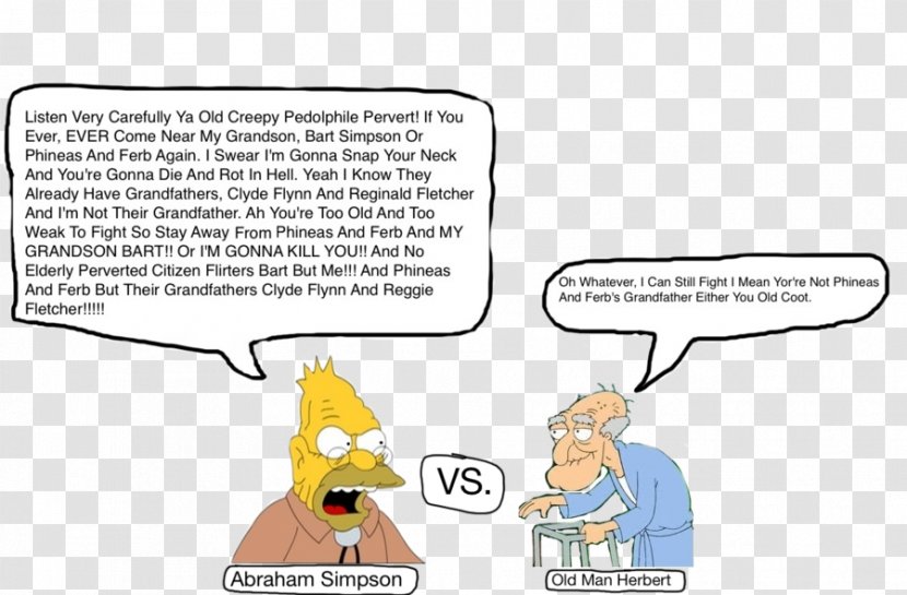 Grampa Simpson Bart Ferb Fletcher Phineas Flynn Simpsons Comics Series - Heart Transparent PNG