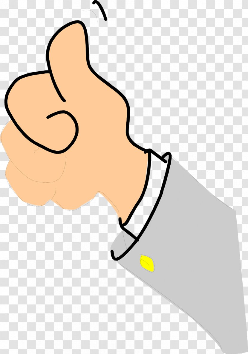 Thumb Signal Cartoon Clip Art - Neck - Thumbs Up Illustration Transparent PNG