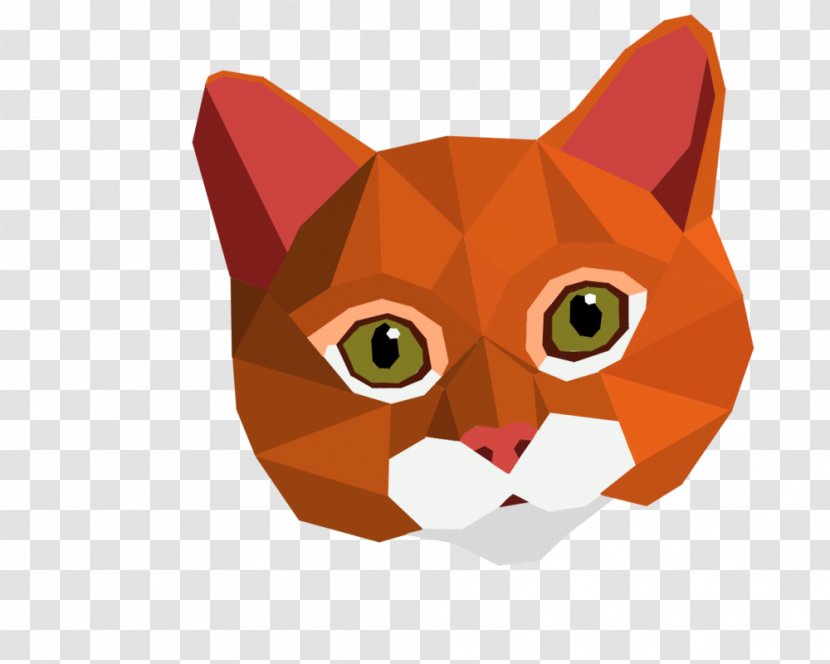 Cat Low Poly Art Animal - Emotional Support Transparent PNG