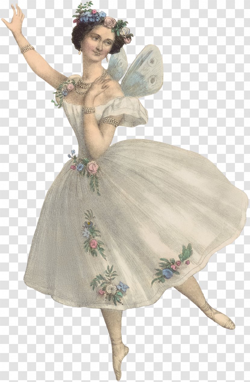 Ballet Dancer La Sylphide - Watercolor Transparent PNG