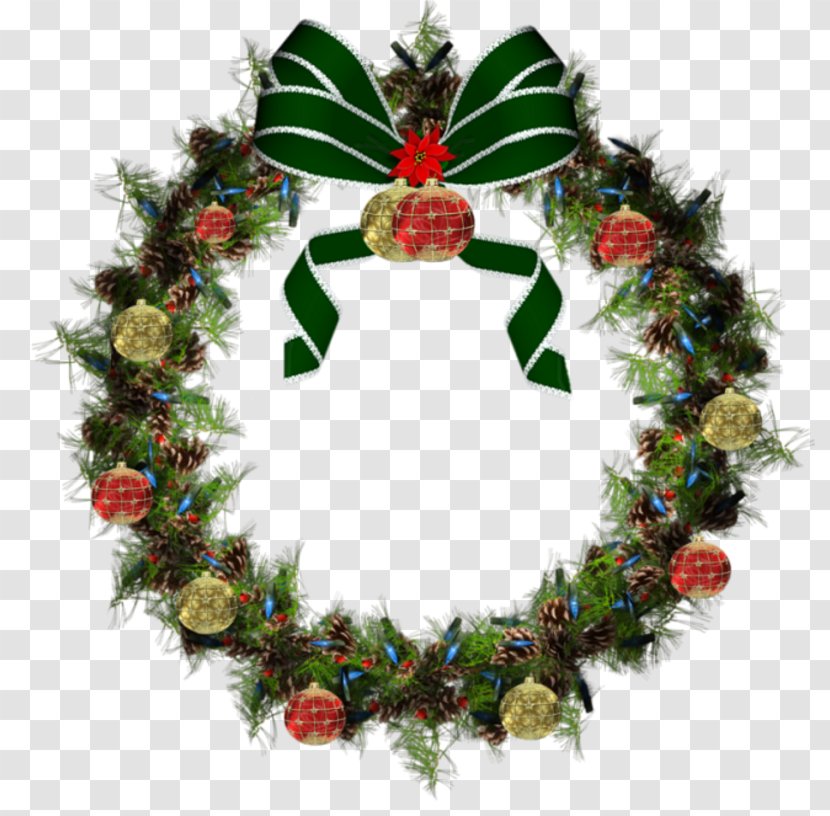 Wreath Christmas Ornament Crown - Evergreen Transparent PNG