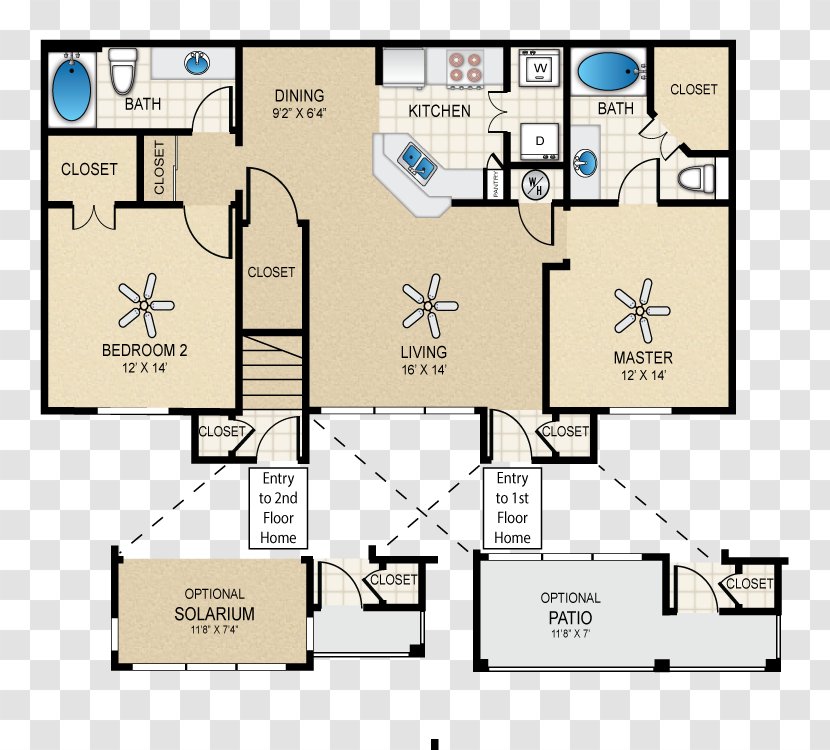 Floor Plan Puerta Villa At Cimarron House Bedroom Transparent PNG