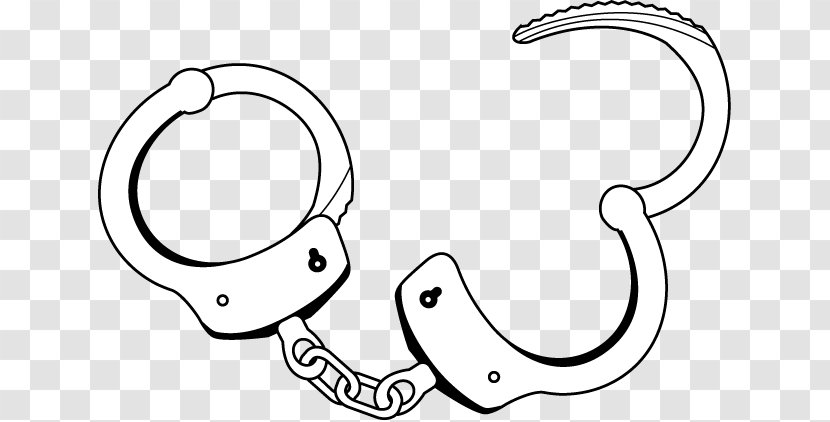 Handcuffs Police Coloring Book Copyright Clip Art - Tree - Srt Transparent PNG