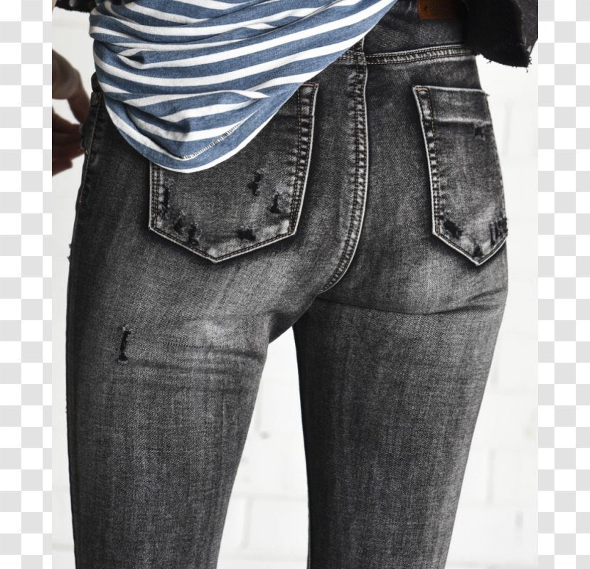 Mom Jeans Denim Boyfriend Slim-fit Pants - Pocket Transparent PNG