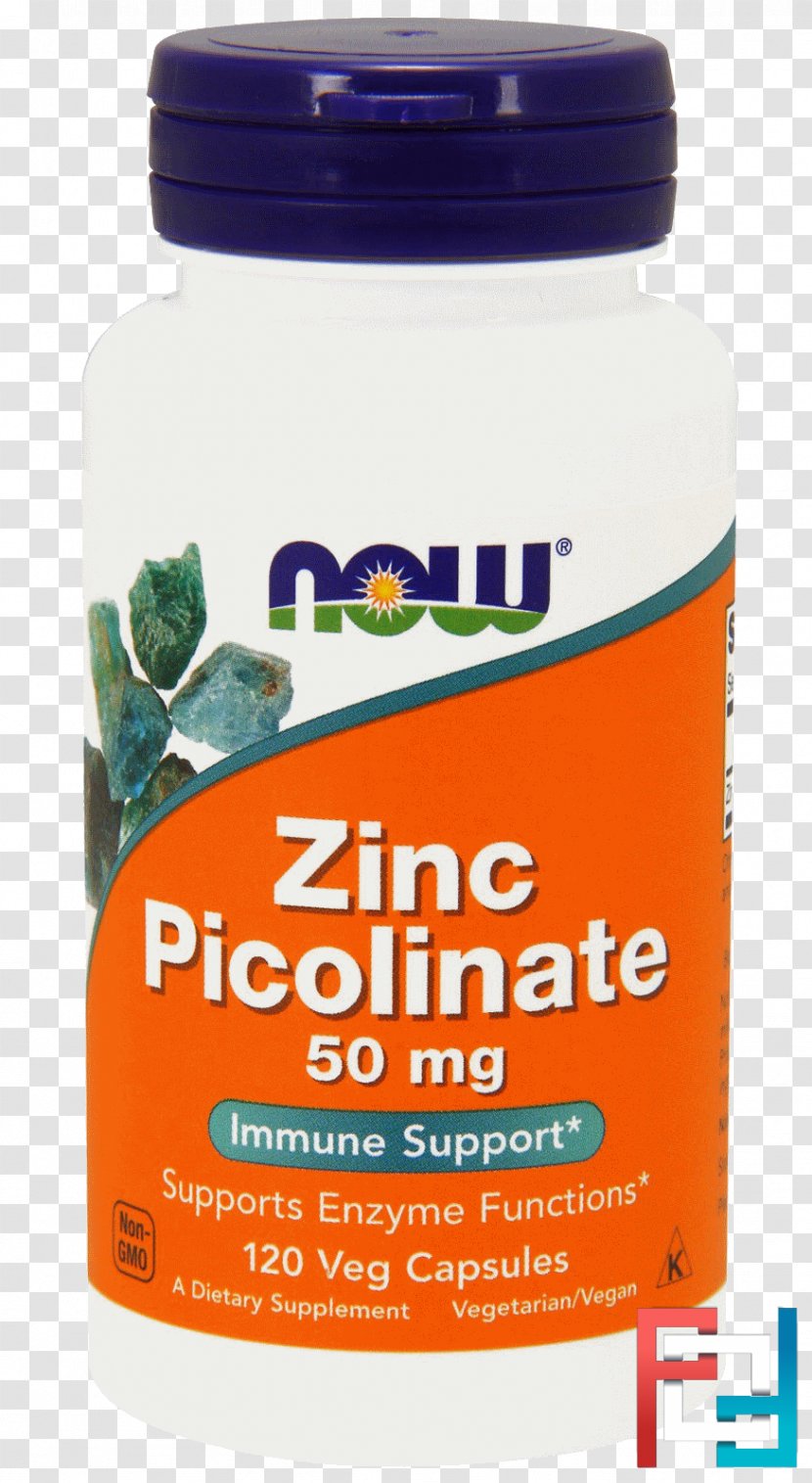 Dietary Supplement Capsule NOW Foods Zinc - Food - Essential Amino Acid Transparent PNG