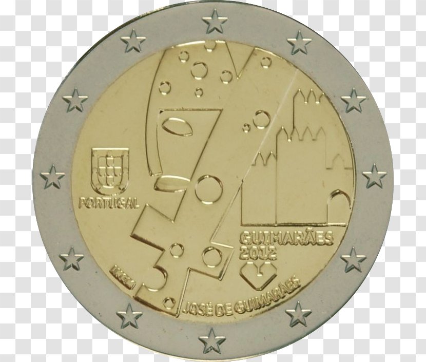 Portuguese Euro Coins 2 Coin - Medal Transparent PNG