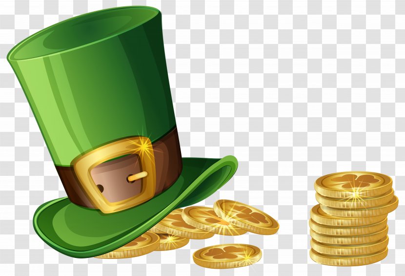 Saint Patrick's Day Republic Of Ireland Clip Art - Patrick - St Patricks Hat And Coins Transparent PNG Image Transparent PNG