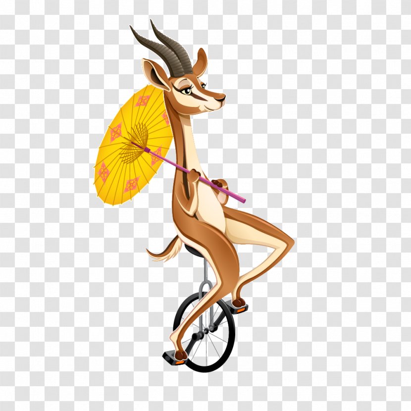 Graphic Design Illustration - Vector Cartoon Deer Creative Juggling Transparent PNG