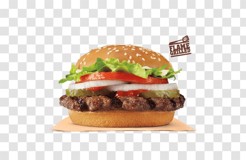 Cheeseburger Whopper Hamburger Burger King Bacon - Recipe - Ketchup Transparent PNG