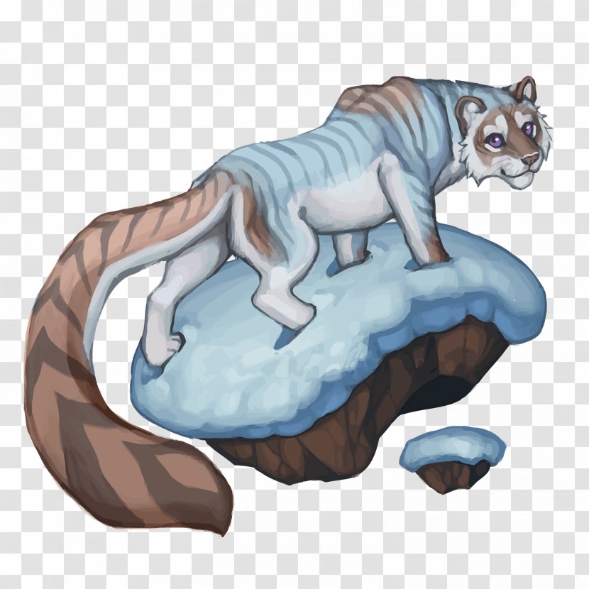 Cat Tiger Lion - Cartoon - Vector Snowy Transparent PNG
