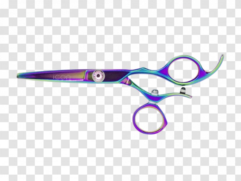 Eyewear Product Design Scissors Purple Hair - Triple Rainbow Titanium Necklace Transparent PNG