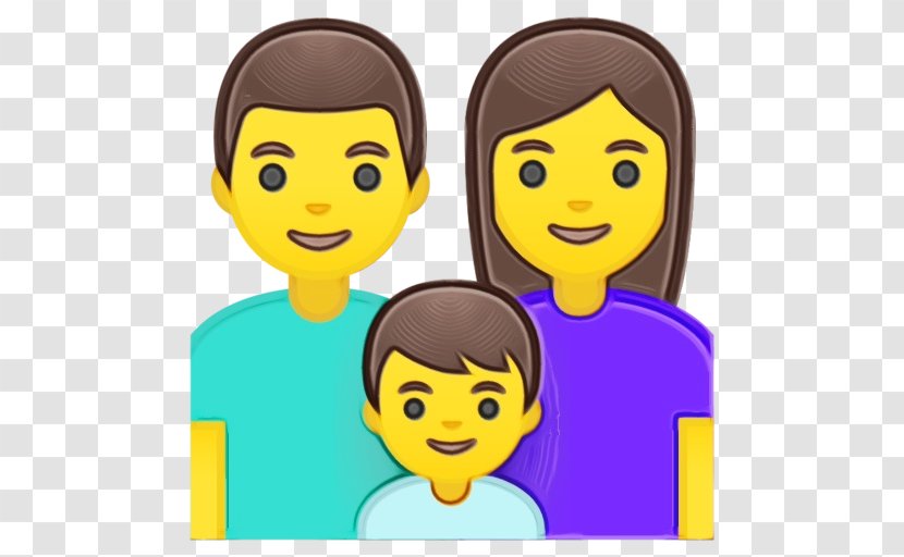 Happy Family Cartoon - Cheek - Gesture Style Transparent PNG