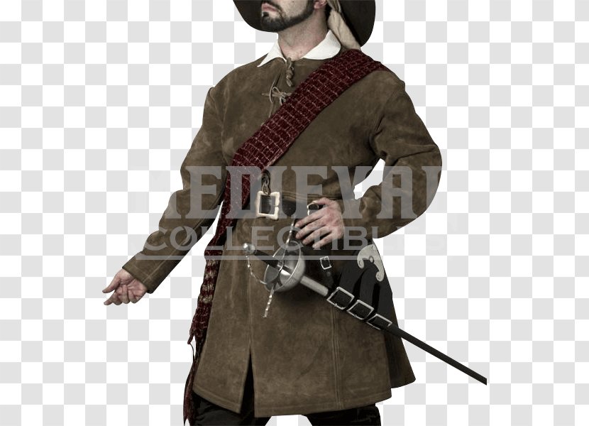 17th Century Buff Coat Doublet Historical Reenactment - Costume Design - War Belt Transparent PNG