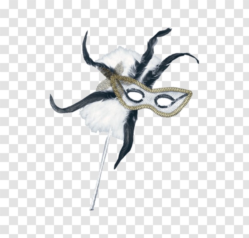 Mask Masquerade Ball White Feather - Masque Transparent PNG
