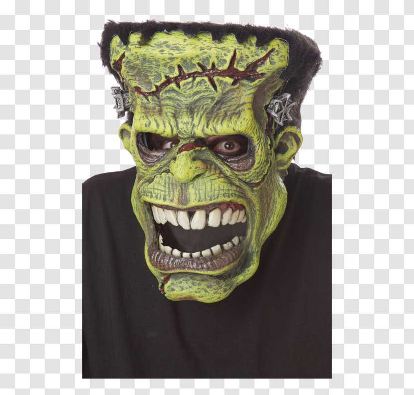 Frankenstein Mask Halloween Costume Party - Masque Transparent PNG