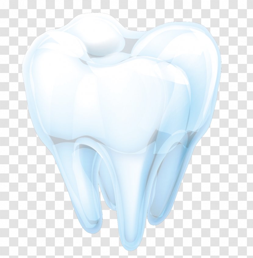 Tooth - Watercolor - Cartoon Light Blue Teeth Vector Transparent PNG