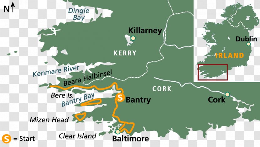Bantry Mizen Head Glengarriff Cork Proclamation 1625: America's Enslavement Of The Irish - Map Transparent PNG