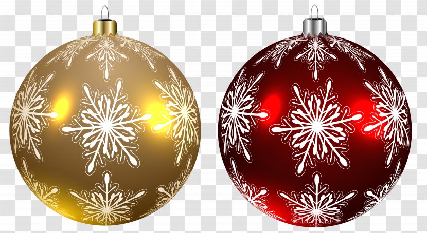 Christmas Day Ornament Clip Art - Dinner - Balls Yellow And Red Transparent Clipart Image Transparent PNG